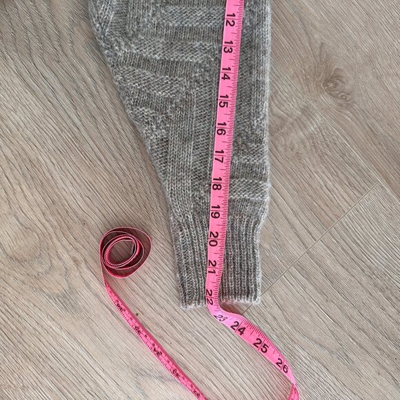 Men's Aran Fisherman's Cable Knit Crew Neck Sweater sz S - Mocha - Picture 8 of 12